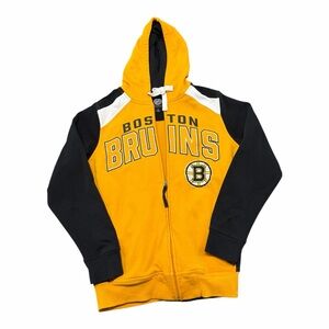 Boston Bruins Catl Banks NHL Full Zip Logo Hoodie Sweater